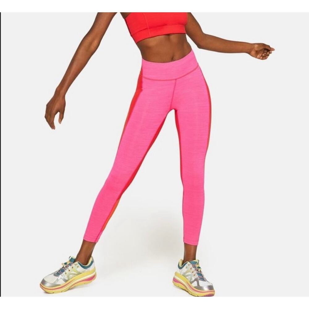 Outdoor Voices Techsweat Zoom Leggings Pink Red & Orange Women's Small